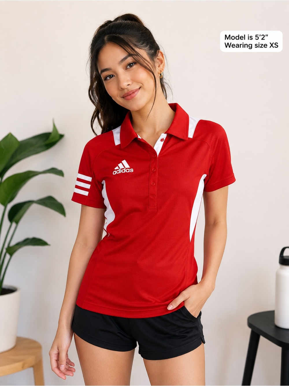 Adidas Floating 3 stripes polo  XS